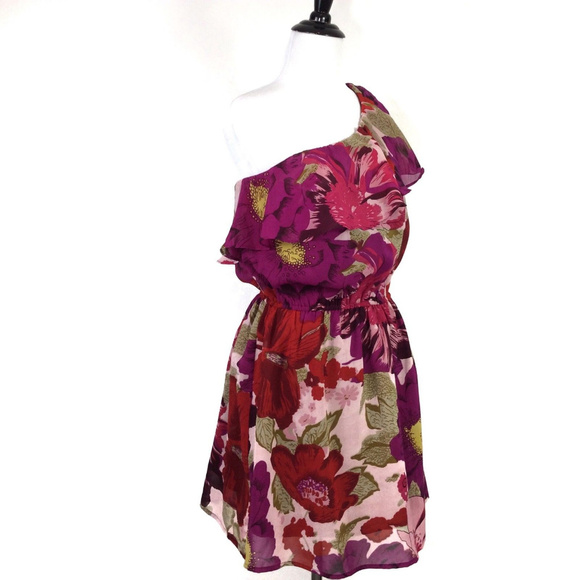 ❤️SOLDFIRE Los Angeles One Shoulder Blouson Dress - Picture 3 of 6